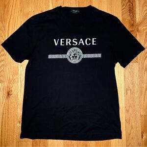 Versace Black White Medusa Runway Logo Tshirt 🔥